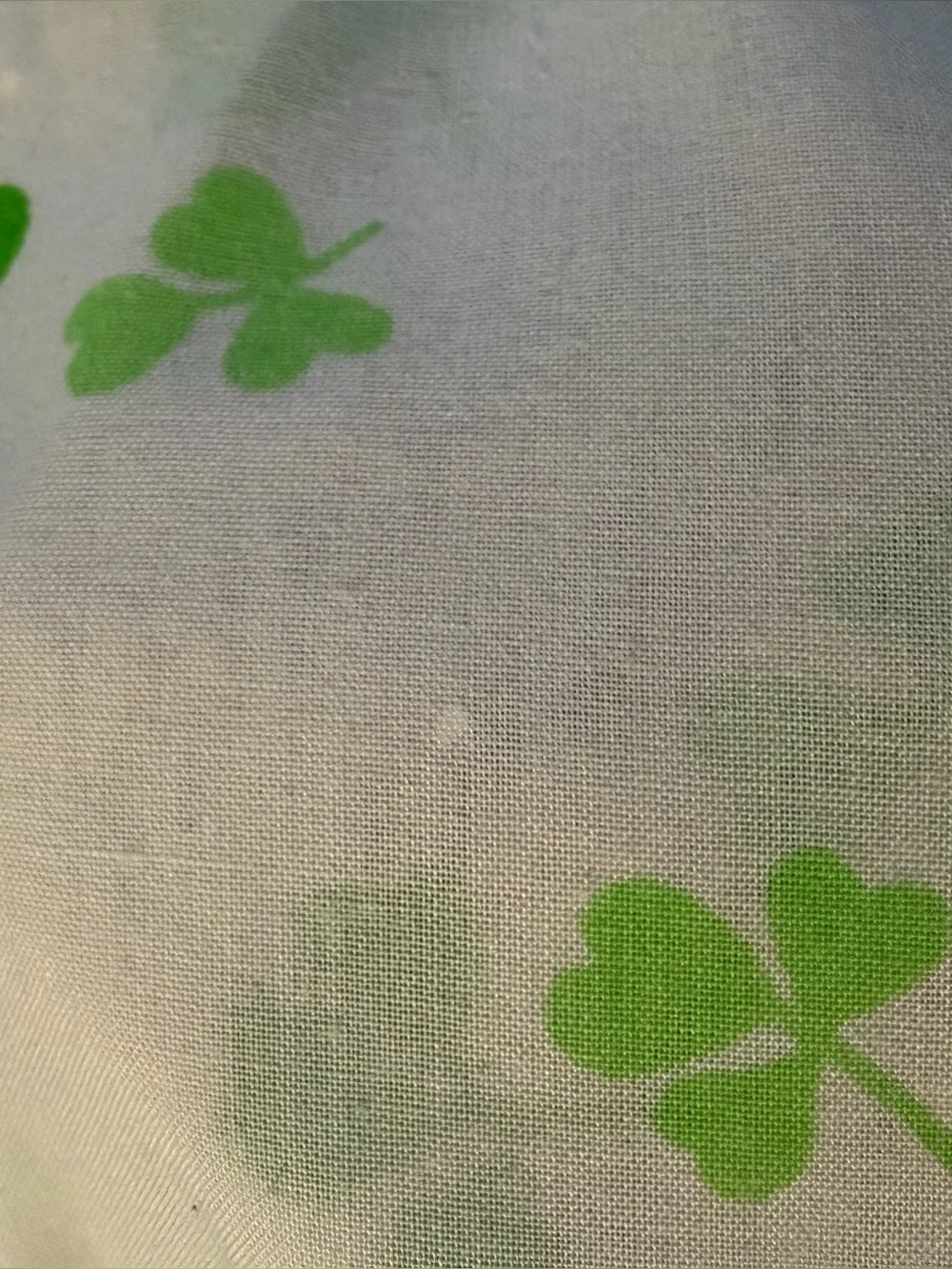 Vintage Anne Klein Burlington Standard Pillowcase Green Shamrock Clover Scallop